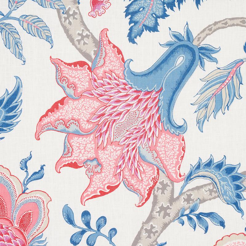 Schumacher Arborvitae Rose & Delft Fabric