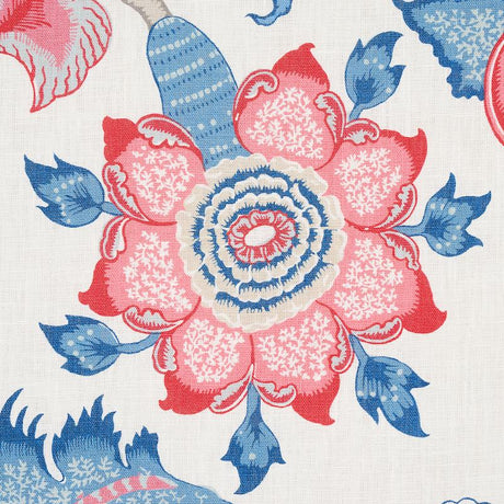 Schumacher Arborvitae Rose & Delft Fabric