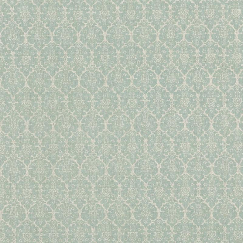 Schumacher Burley Aqua Fabric