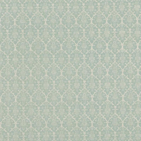Schumacher Burley Aqua Fabric