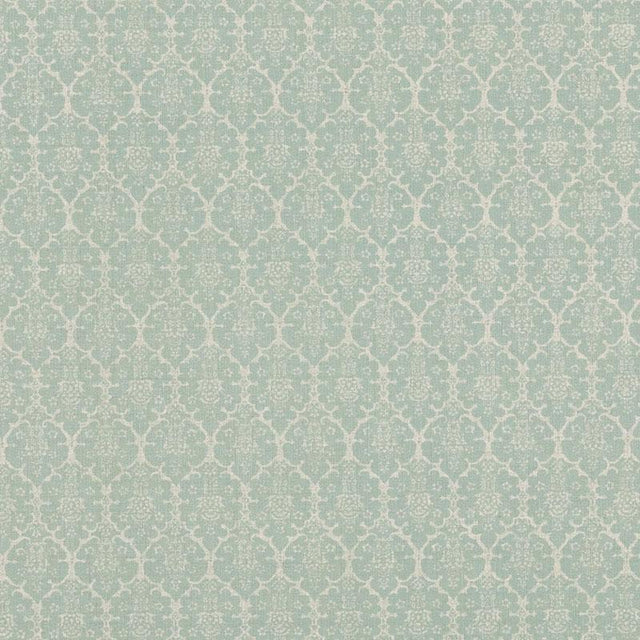 Schumacher Burley Aqua Fabric