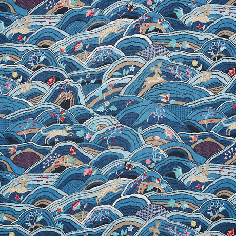 Schumacher Rolling Hills Blues Fabric