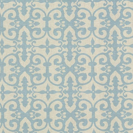Schumacher Ferne Park Blue Fabric