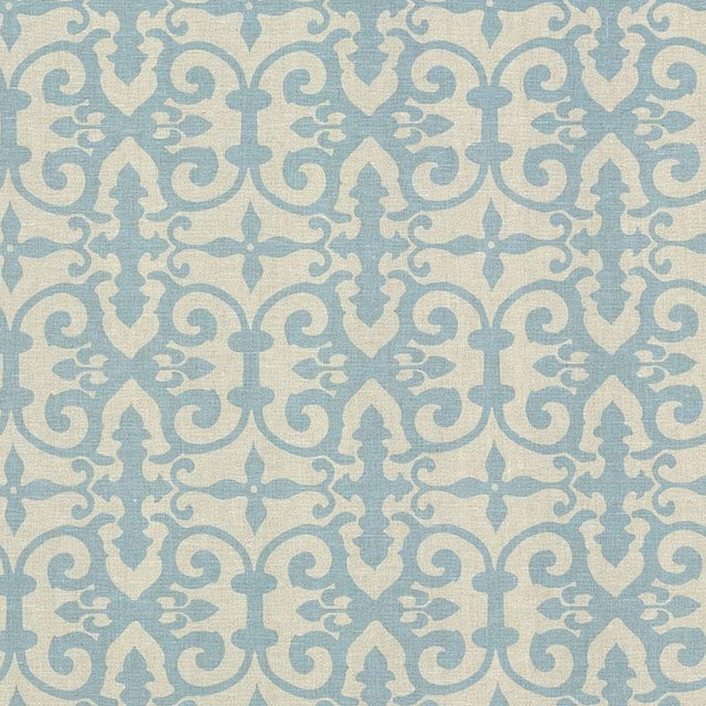 Schumacher Ferne Park Blue Fabric