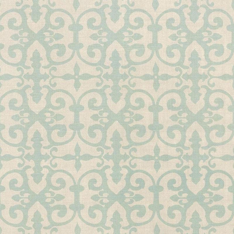 Schumacher Ferne Park Aqua Fabric
