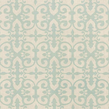 Schumacher Ferne Park Aqua Fabric