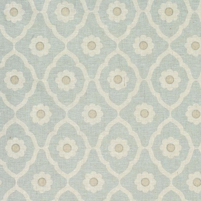 Schumacher Soundess Blue Fabric