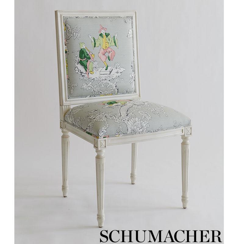 Schumacher Chinoiserie Moderne Aqua Fabric