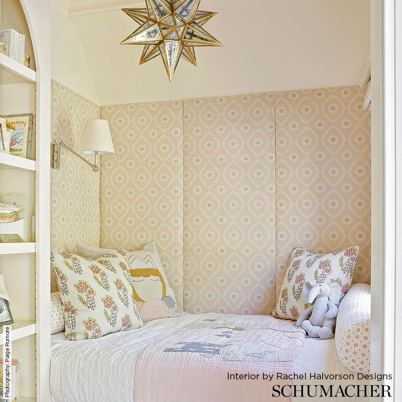 Schumacher Soundess Pink Fabric