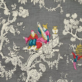 Schumacher Chinoiserie Moderne Graphite Fabric