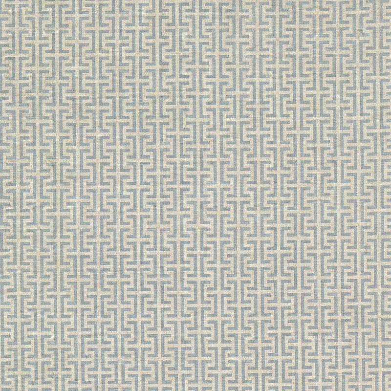 Schumacher Temple Blue Fabric