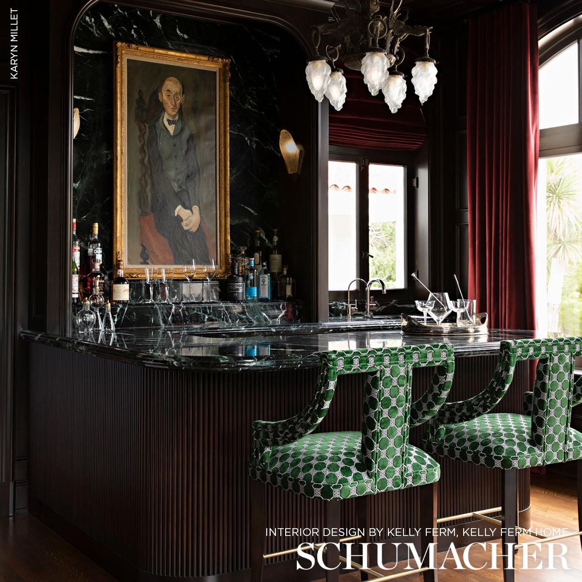 Schumacher Octavia Velvet Emerald Fabric