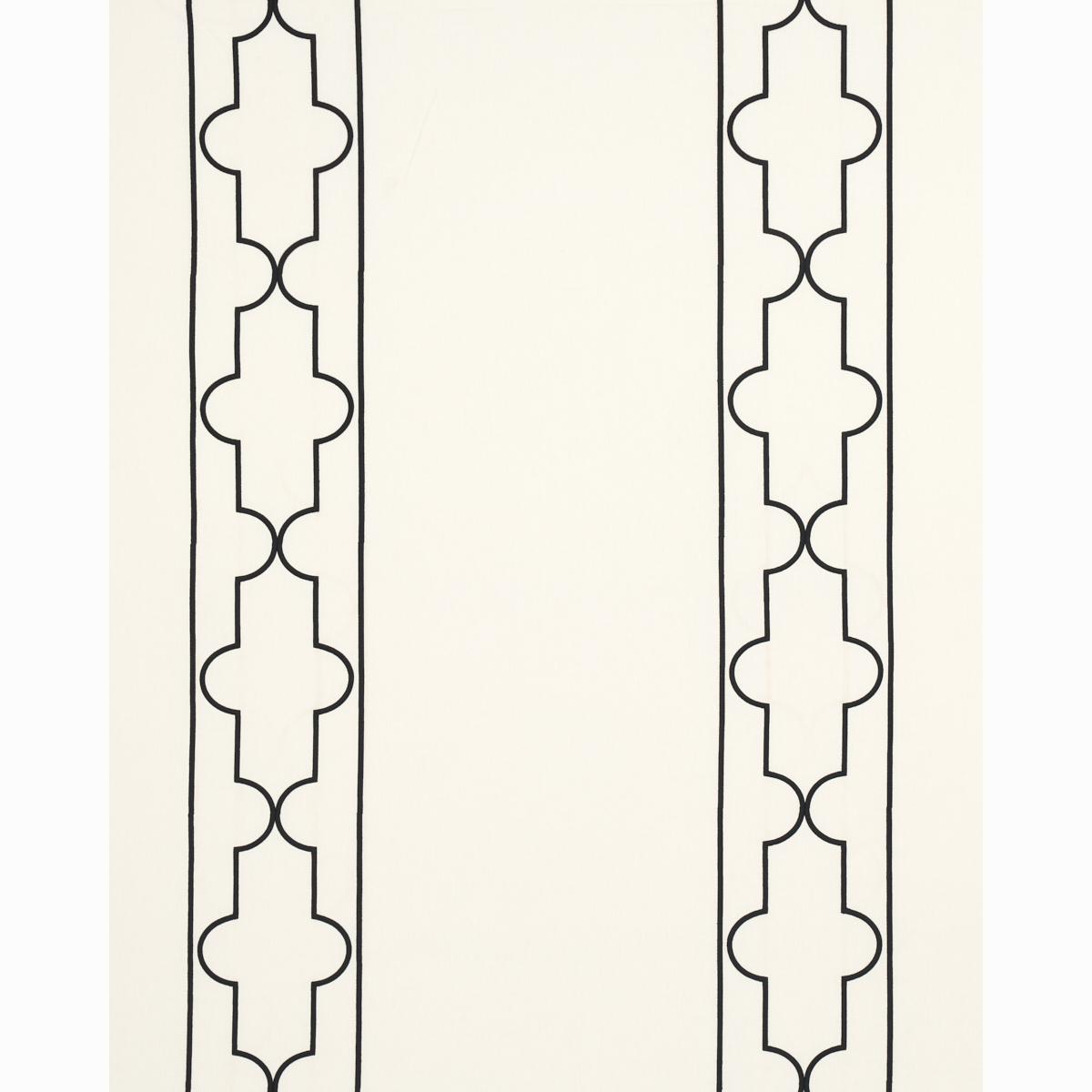 Schumacher Limitless Lattice Black & White Fabric