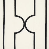 Schumacher Limitless Lattice Black & White Fabric