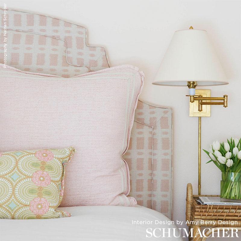 Schumacher Townline Road Pink Fabric DecoratorsBest