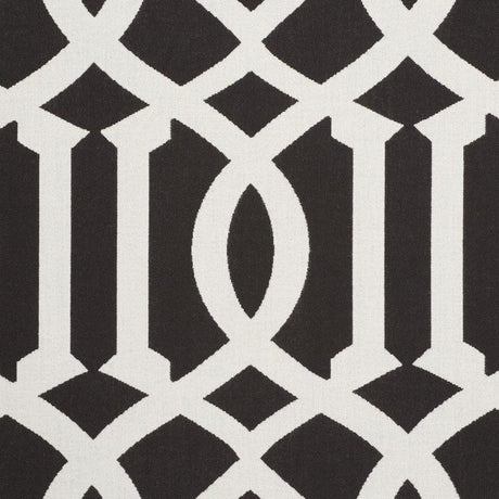 Schumacher Imperial Trellis Indoor/Outdoor Black Fabric