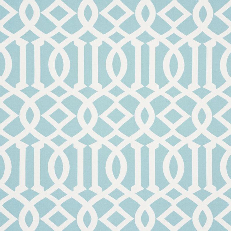 Schumacher Imperial Trellis Indoor/Outdoor Aqua Fabric