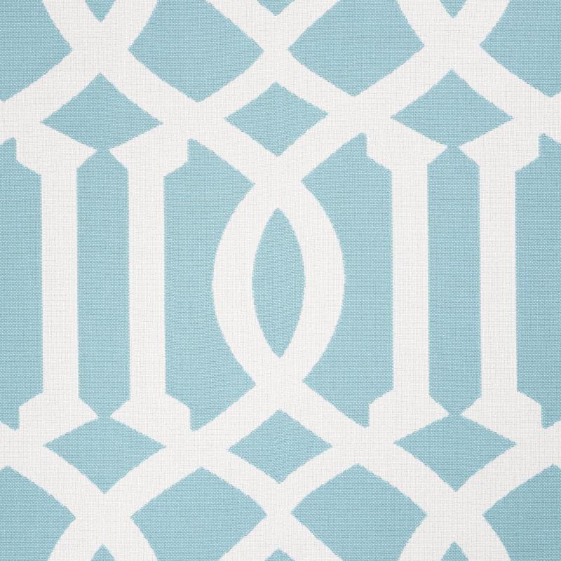 Schumacher Imperial Trellis Indoor/Outdoor Aqua Fabric