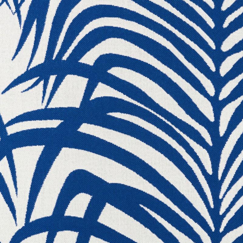 Schumacher Zebra Palm Indoor/Outdoor Navy Fabric