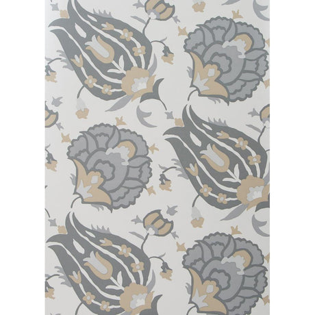 G P & J Baker TURKISH FLOWER DOVE/STONE Wallpaper