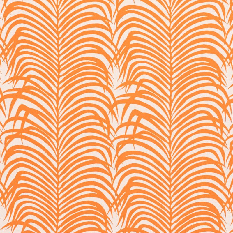 Schumacher Zebra Palm Indoor/Outdoor Orange Fabric