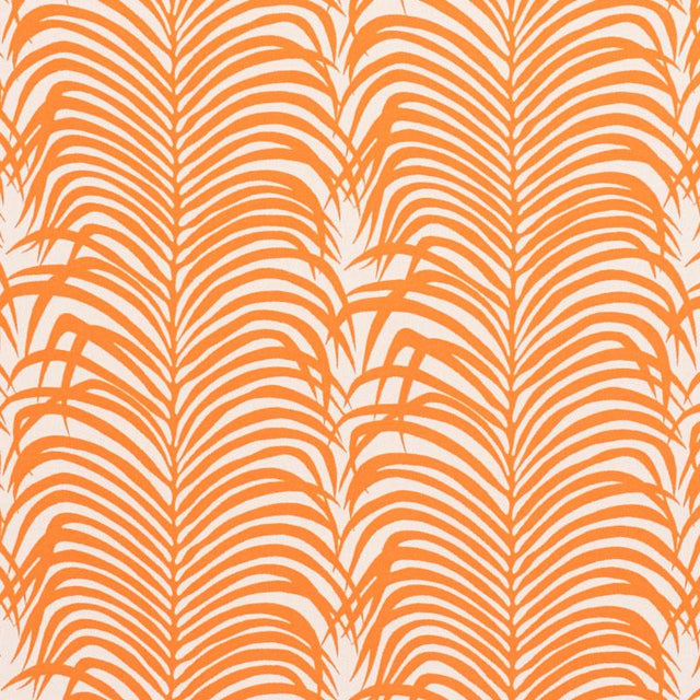 Schumacher Zebra Palm Indoor/Outdoor Orange Fabric