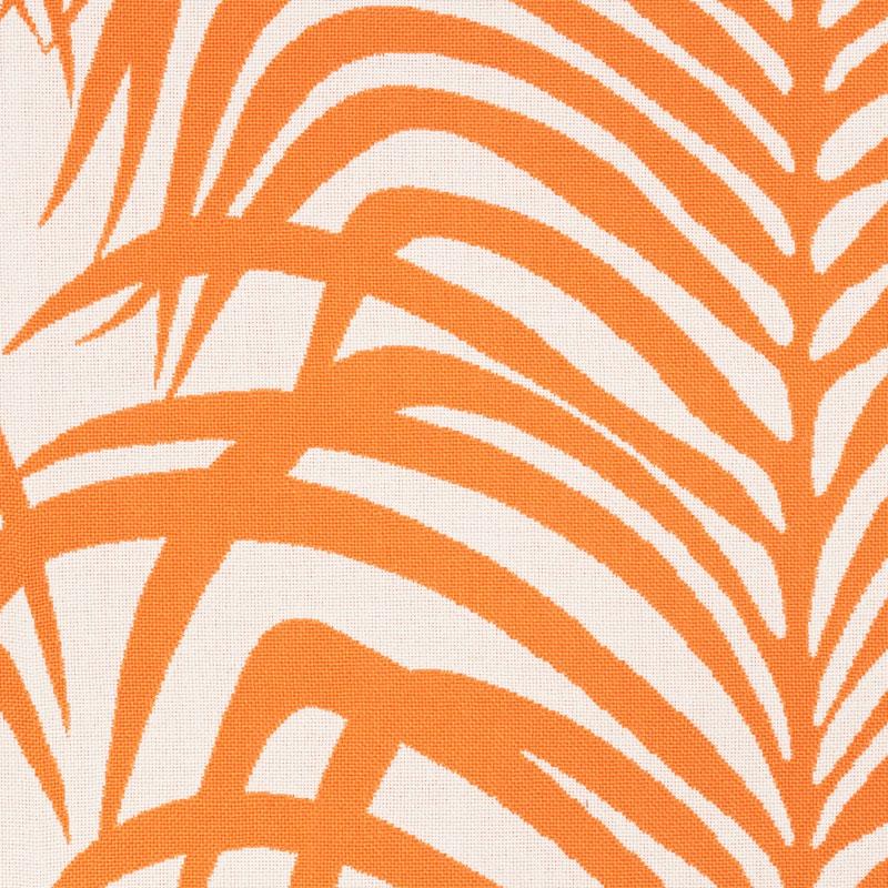 Schumacher Zebra Palm Indoor/Outdoor Orange Fabric