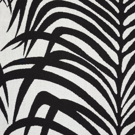 Schumacher Zebra Palm Indoor/Outdoor Black Fabric