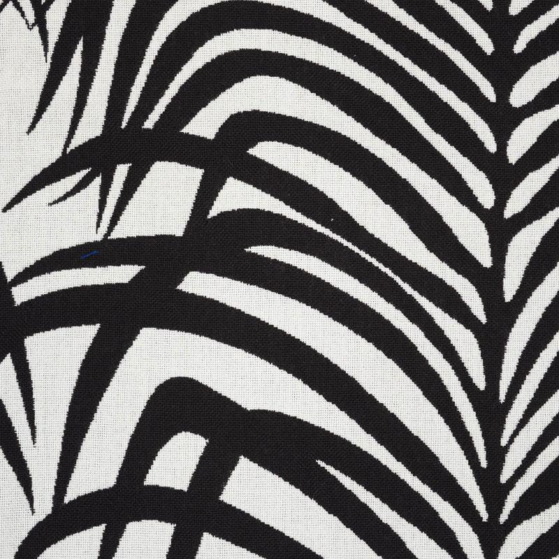 Schumacher Zebra Palm Indoor/Outdoor Black Fabric