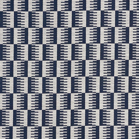 Schumacher Dovetail Indoor/Outdoor Navy Fabric