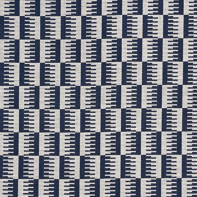 Schumacher Dovetail Indoor/Outdoor Navy Fabric