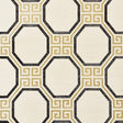 Schumacher Octavia Sisal Gold & Jet Wallpaper
