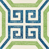 Schumacher Octavia Sisal Turquoise & Palm Wallpaper