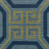 Schumacher Octavia Sisal Peacock Wallpaper