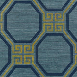 Schumacher Octavia Sisal Peacock Wallpaper