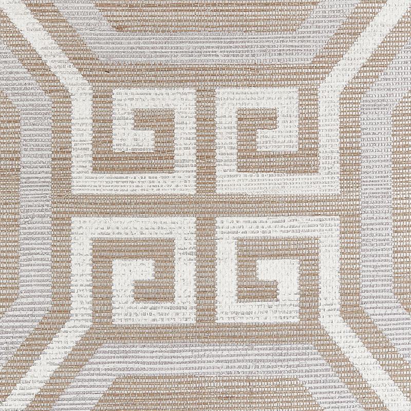 Schumacher Octavia Hemp Shimmer Quartz Wallpaper