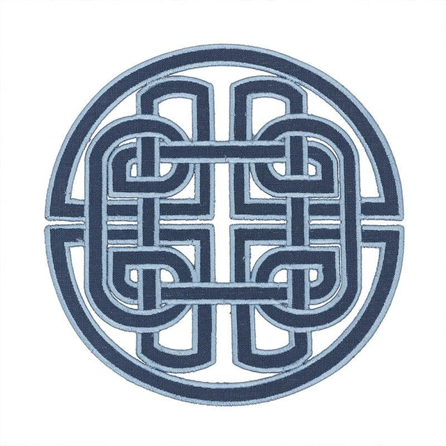 Schumacher Blue Chinoiserie Appliqu