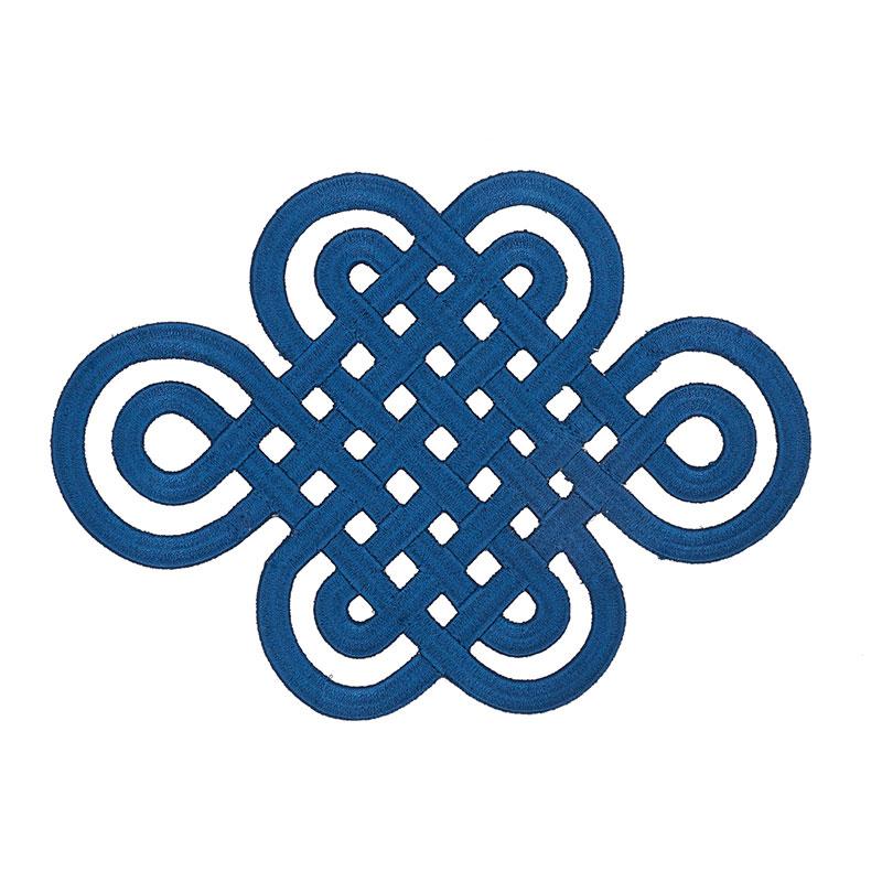 Schumacher Sapphire Good Luck Knot Appliqu