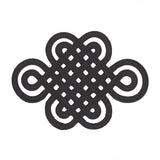 Schumacher Black Good Luck Knot Appliqu