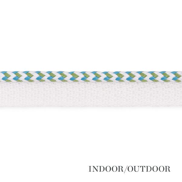 Schumacher Bolander Cord Indoor/Outdoor Aqua Trim
