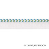 Schumacher Bolander Cord Indoor/Outdoor Aqua Trim