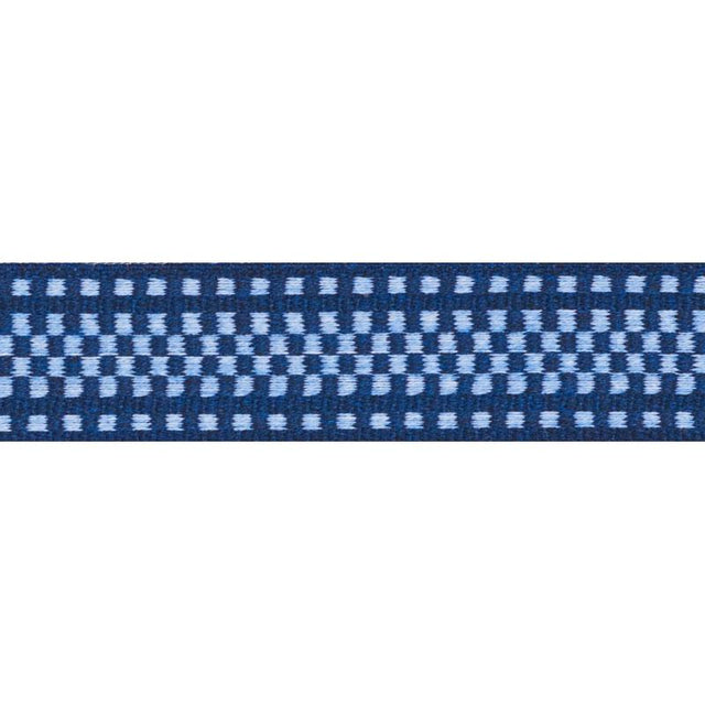 Schumacher Chambray & Navy Marta Tape Indoor/ Outdoor