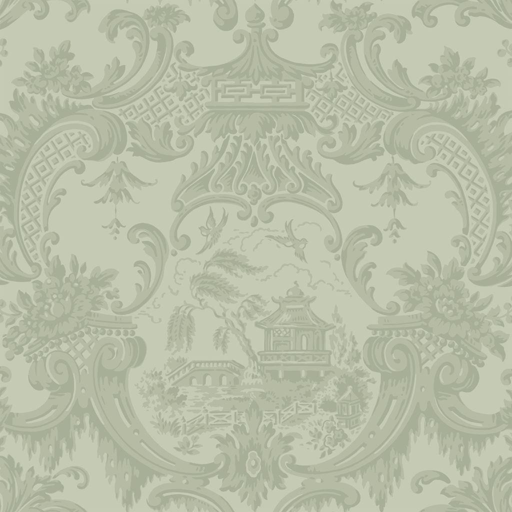 Cole & Son CHIPPENDALE CHINA OLIVE Wallpaper