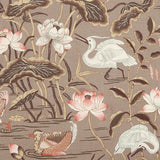 Schumacher Lotus Garden Mocha Fabric