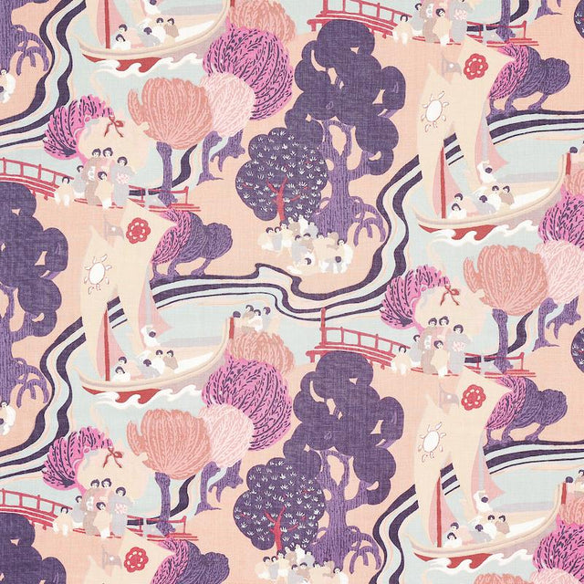 Schumacher Pearl River Blush Fabric