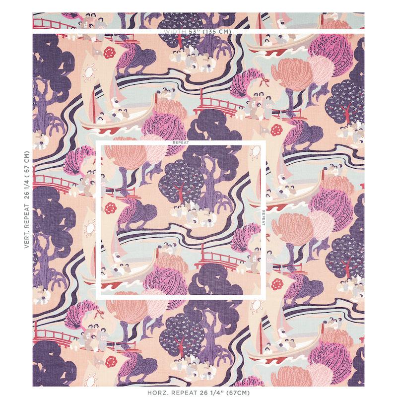 Schumacher Pearl River Blush Fabric