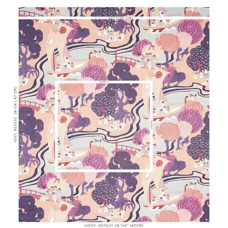 Schumacher Pearl River Blush Fabric