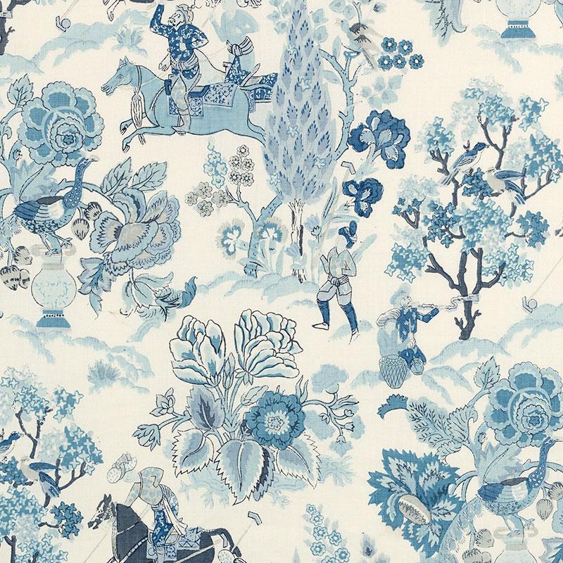 Schumacher Persian Lancers Porcelain Fabric