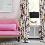 Schumacher Pyne Hollyhock Grisaille Fabric