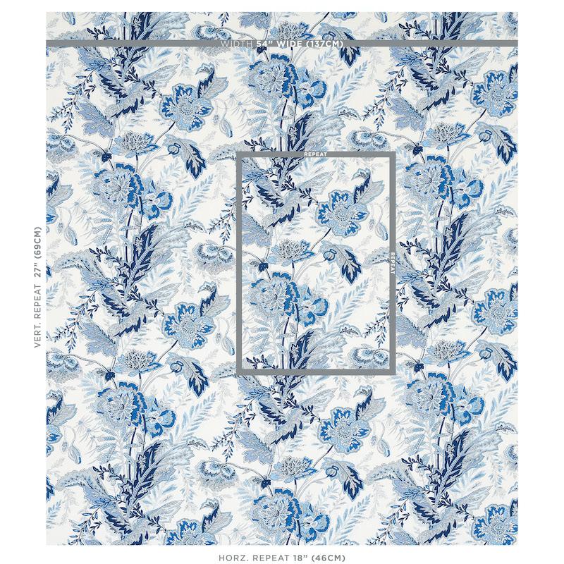 Schumacher Sandoway Vine Delft Fabric